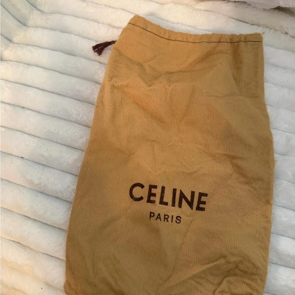 VINTAGE 1997 Celine Macadam Canvas and Leather Clutch/Wristlet